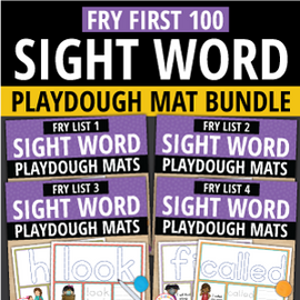 Sight Word Practice & Review Activities - Playdough Mats - Fry List First 100