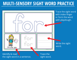 Pre-Primer Sight Word Activity Mats
