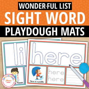 Sight Word Practice & Review Activities - Playdough Mats