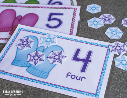 Snowflake Counting Mats 0-20