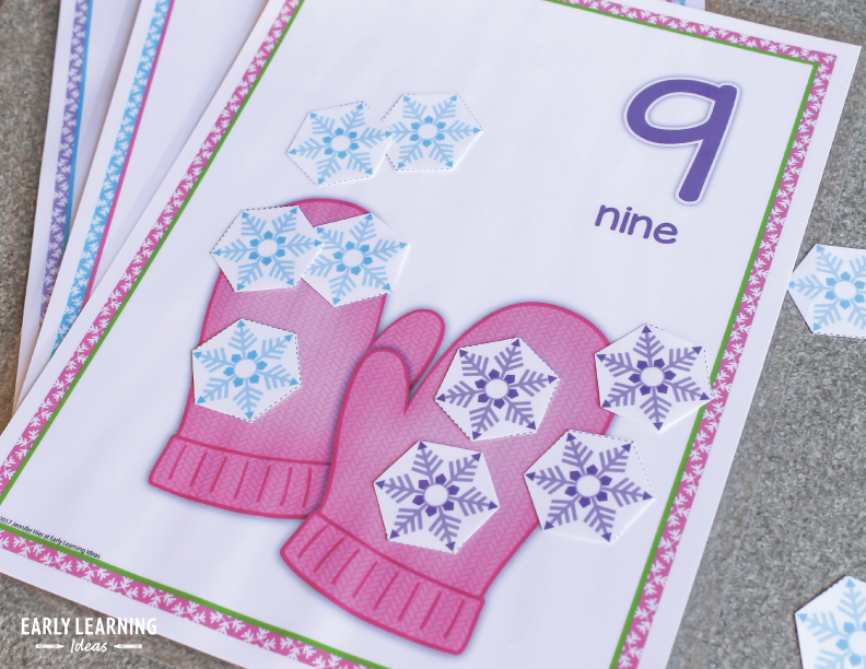 Snowflake Counting Mats 0-20