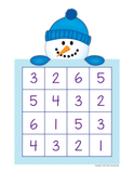 Snowman Roll and Cover Math Activity Game