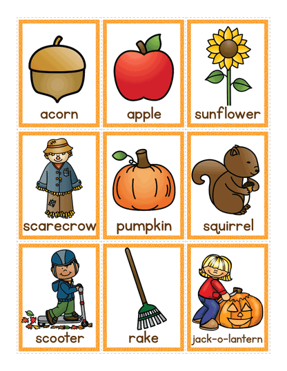 Counting Syllables - Hands- On Phonological Awareness Activities - Fall Theme