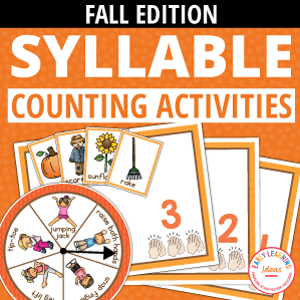 Counting Syllables - Hands- On Phonological Awareness Activities - Fall Theme