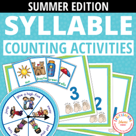 Counting Syllables - Hands- On Phonological Awareness Activities - Summer Theme