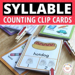 Syllable Counting Clip Cards