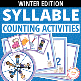 Counting Syllables - Hands- On Phonological Awareness Activities - Winter Theme