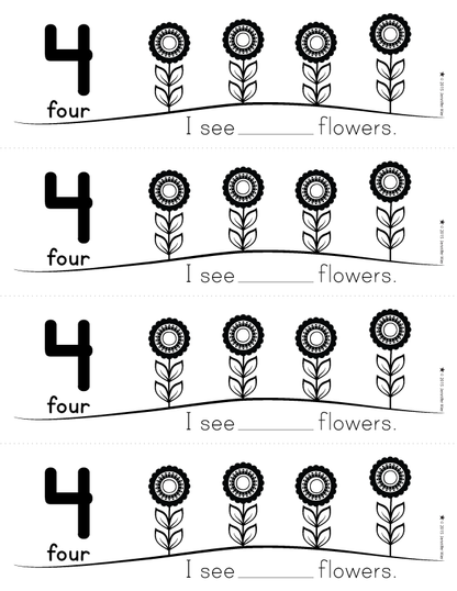 Flower Hole Punch Activity & Counting Book