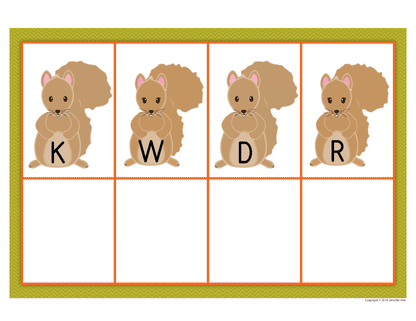 Squirrel Alphabet & Beginning Sound Activity