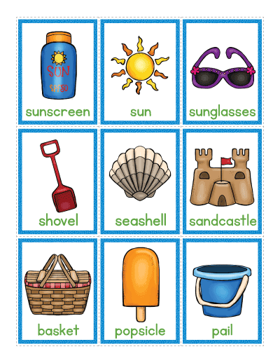 Counting Syllables - Hands- On Phonological Awareness Activities - Summer Theme