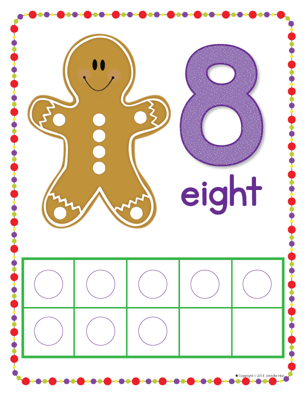 Gingerbread Math & Playdough Mats