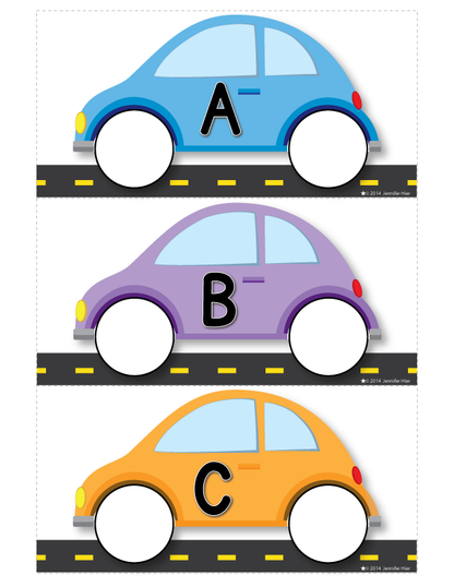 Car Alphabet Matching Activity