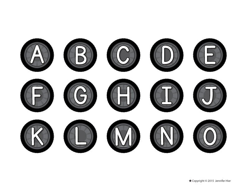 Car Alphabet Matching Activity