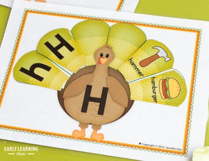 Turkey Alphabet & Beginning Sound Activity