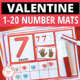 Valentine's Day Math Activities | 1-20 Activity Mats for Preschool and Kinder