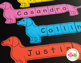 Editable Name Practice Puzzles - Dog Theme