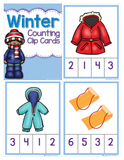 Winter Math Activities for Preschool | Winter Counting Clip Cards