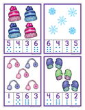 Winter Math Activities for Preschool | Winter Counting Clip Cards