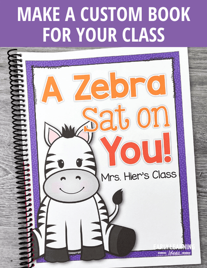 Zebra Rhyming Editable Name Book